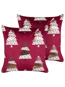 Декоративная подушка Beliani 2er Set Deko GOLDSPRUCE, цвет rot/gold/weiß