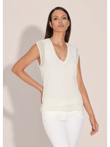 MADELEINE Длинная белая многослойная блузка