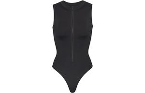 Слитный купальник женский черный Skims