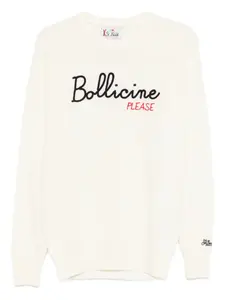 Свитер Heron с вышитым логотипом Mc2 Saint Barth, белый