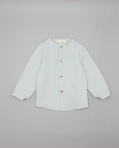 Детская рубашка с воротником-стойкой Fina Ejerique, светло-голубой