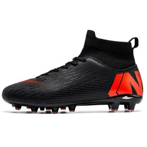 Kuding Футбольные бутсы FG Rubber Long Studs с противоскользящим покрытием для натуральных покрытий унисекс черные, цвет Black (Long Stud)
