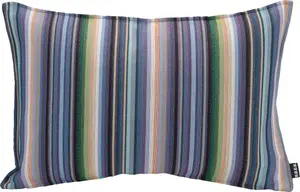 Х.ОК.К. Декоративная подушка "Блонди" с разноцветными полосками, чехол с наполнителем, 1 шт H.O.C.K. 60х40 см, синий