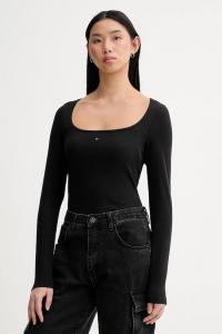 Лонгслив Tommy Jeans, черный