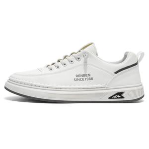 RENBEN Водонепроницаемые и износостойкие мужские скейтерские кроссовки лоу-топ белые, цвет White
