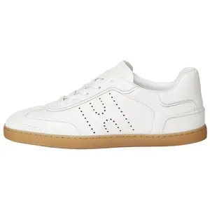 Hermes Женские низкие скейтбордистские кроссовки Match, высота 1,2 см, белые