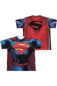 Футболка с коротким рукавом для подростков с принтом Супермена (New 52) спереди и сзади Gildan, белый