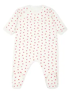 Ромпер с узором Petit Bateau, белый