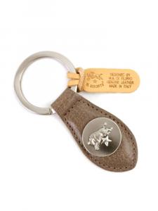 Брелок-кончо из кожи IL BISONTE с медальоном