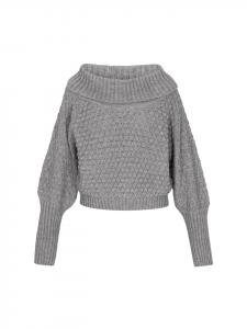 Женский свитер серого меланжа DreiMaster Vintage