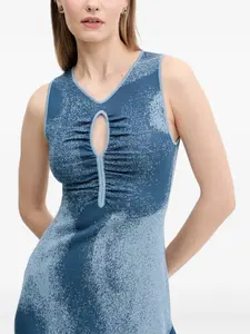 Платье с абстрактным принтом Desigual, синий