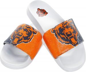 Женские шлепанцы FOCO с крупным логотипом NFL с блестками No Brand