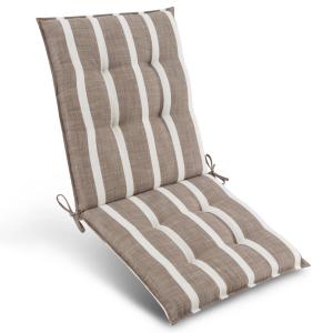 Низкая подушка для спины Sun-NL 105/50/8 см, бежево-белая в полоску Beautissu, мультиколор