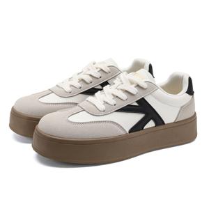 Устойчивые к истиранию, легкие, нескользящие, низкие кроссовки для женщин FOXER, Beige/Black