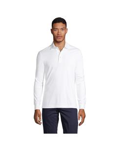Мужская супермягкая рубашка-поло Supima с длинными рукавами Lands' End