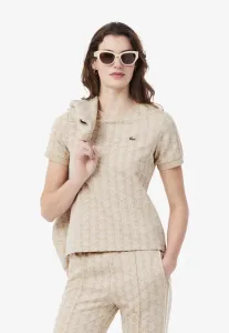 Футболка с принтом Lacoste, Beige Blanc-Gi