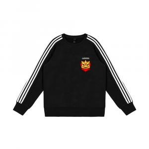 Adidas Мужская толстовка с круглым вырезом, черная, средней толщины, стандартного размера