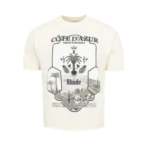 Футболка Rhude Azur Mirror 'Vintage White', белый