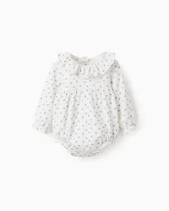 Боди для девочки с узором и рюшами Zippy, белый