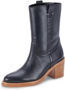 Женские стильные ботильоны FOWT с низким каблуком, квадратным невысоким блоком, закрытым носком, на резинке, удобные повседневные ботинки, размер 4-16 US, Black