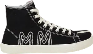 Кроссовки Maison Margiela Tabi High MM Embroidered - Black, черный