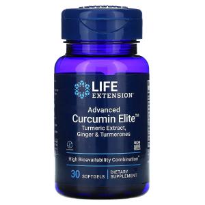 Экстракт куркумы, имбирь и турмероны Life Extension Advanced Curcumin Elite, 30 капсул