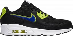 Кроссовки Nike Air Max 90 GS 'Black Volt Racer Blue', черный