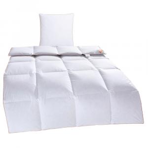 Комплект RIBECO Richard Пуховое одеяло + подушка, теплое, белый