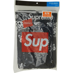 Боксеры Supreme x Hanes Bandana Boxer Briefs (2 Pack) 'Black', черный