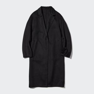 Двустороннее длинное пальто Uniqlo, 09 черный