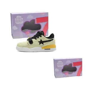 7 SEVFUN Низкие скейтерские кроссовки унисекс бежево-черные, цвет Beige Black