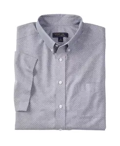 Мужская немнущаяся короткорукавная рубашка Oxford Dress Shirt KingSize, синий
