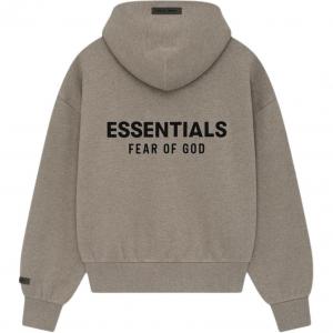 Худи на молнии Fear Of God Essentials, серый