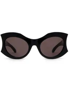 Солнцезащитные очки в круглой оправе с логотипом Balenciaga Eyewear, черный