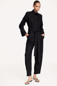 Комбинезон из льняной ткани H&M, черный