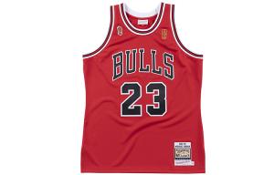 Майкл Джордан Чикаго Буллз 1996–97 Дорожная Аутентичная Баскетбольная Майка Mitchell & Ness