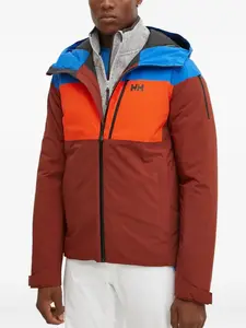 Куртка с капюшоном в стиле колор-блок Helly Hansen, коричневый