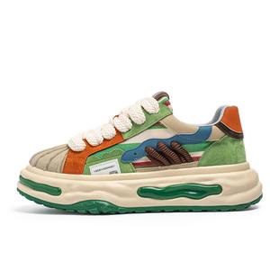 Нескользящие низкие кроссовки для скейтбординга, увеличивающие рост, мужские AD, Green