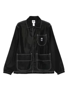 Куртка-рубашка с контрастной строчкой Adidas, черный