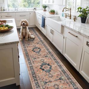 Ковровая дорожка Hy Hao Yun Lai для кухни, 77х427 см, оранжевый