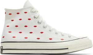 Кроссовки Converse Chuck 70 Embroidered Lips High Love Me - Vintage White, белый