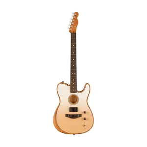 Fender FINNEAS Signature Acoustasonic Player Телекастер с чехлом, гриф из розового дерева, градиент капучино