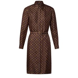 Женское платье с длинными рукавами FW25 LOUIS VUITTON, коричневый