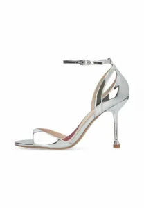 Босоножки на высоком каблуке с зеркальной ламинированной отделкой Liu Jo, Silver