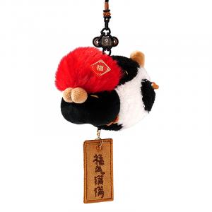 Pufflolo Lan Shou мини рыбки шарики куклы плюшевый брелок 8см высота ABFUN, черный