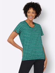 Рубашка с короткими рукавами с зелено-белым принтом WITT WEIDEN