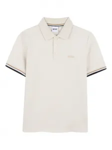 Рубашка поло с короткими рукавами BOSS Kidswear, нейтральный