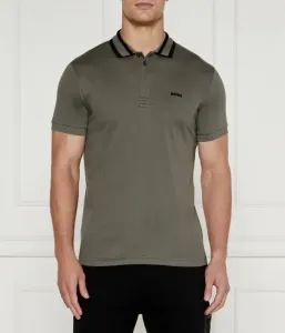 Поло Пауле slim fit Boss Green, хаки