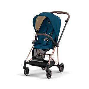 Cybex Коляска Mios3, легкая и складная, реверсивная, с высоким обзором, амортизирующая, дышащая, сидячая, Mios3 Rose Gold и Distant Mountain Blue, консультация доступна