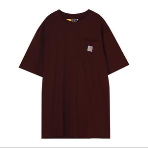 Футболка Carhartt S/S Patch-Pocket, бордовый